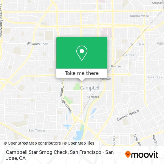 Campbell Star Smog Check map