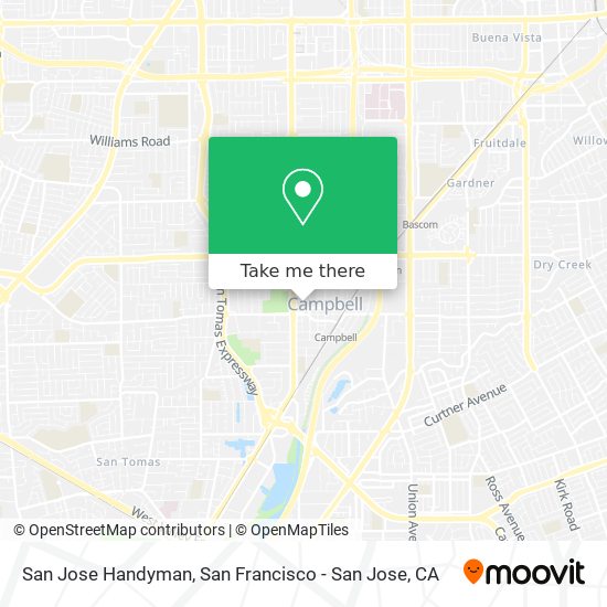 San Jose Handyman map