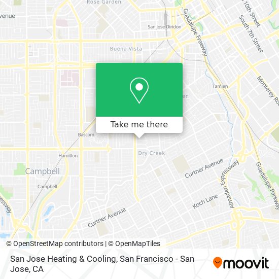 San Jose Heating & Cooling map