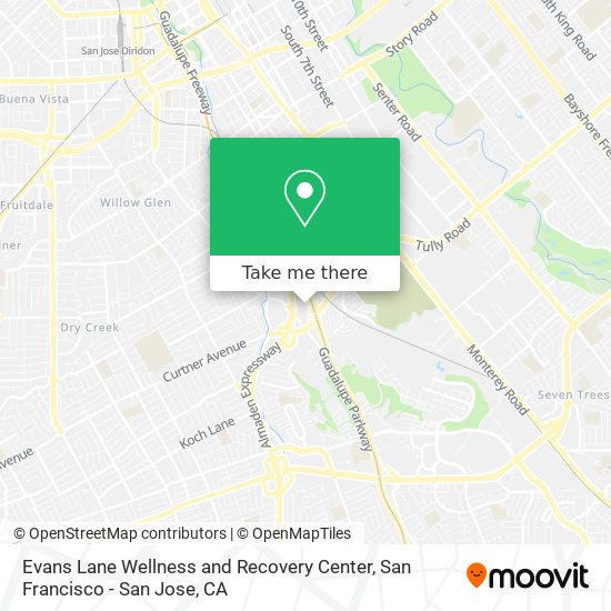 Mapa de Evans Lane Wellness and Recovery Center