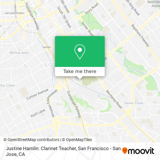 Mapa de Justine Hamlin: Clarinet Teacher