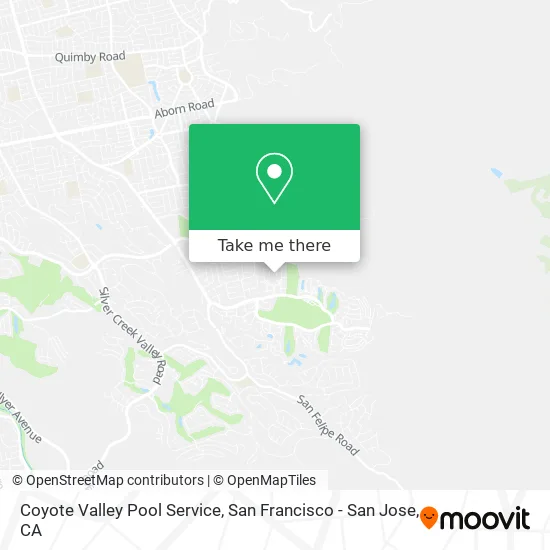 Coyote Valley Pool Service map