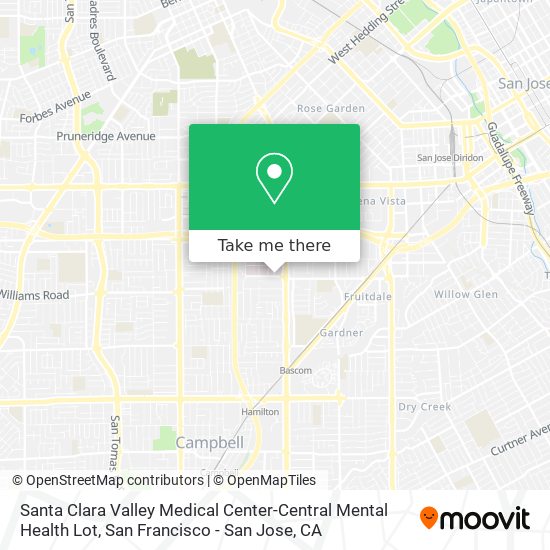 Mapa de Santa Clara Valley Medical Center-Central Mental Health Lot