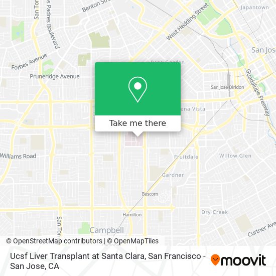 Ucsf Liver Transplant at Santa Clara map