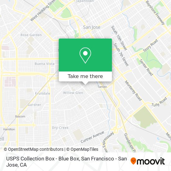 USPS Collection Box - Blue Box map