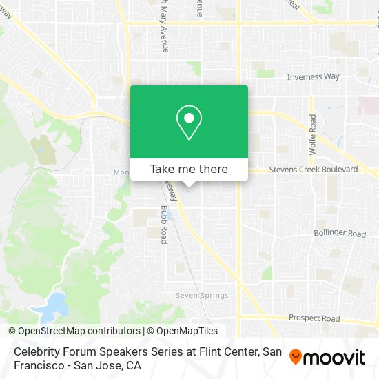 Mapa de Celebrity Forum Speakers Series at Flint Center