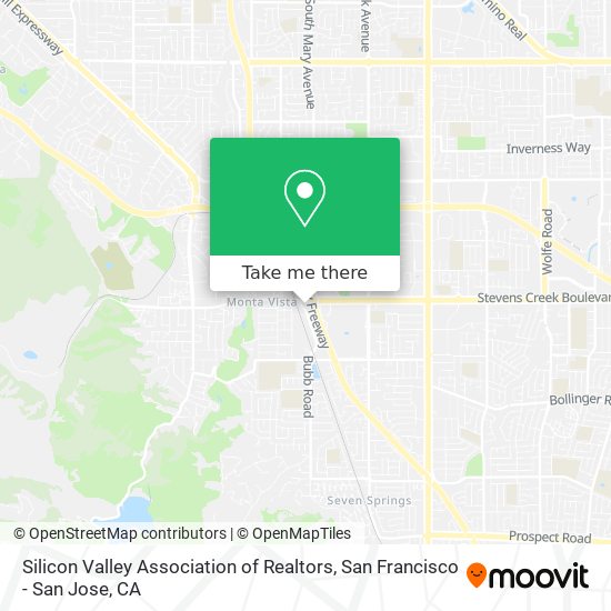 Silicon Valley Association of Realtors map