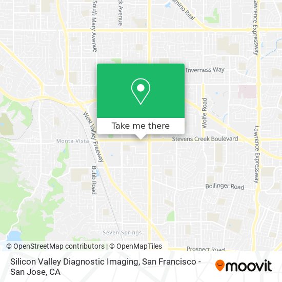 Mapa de Silicon Valley Diagnostic Imaging