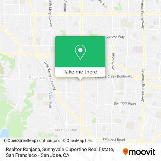 Realtor Ranjana, Sunnyvale Cupertino Real Estate map