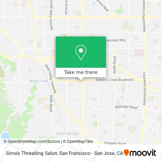 Mapa de Sima's Threading Salon