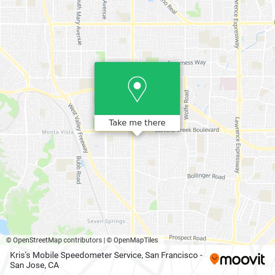 Mapa de Kris's Mobile Speedometer Service