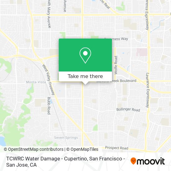 TCWRC Water Damage - Cupertino map