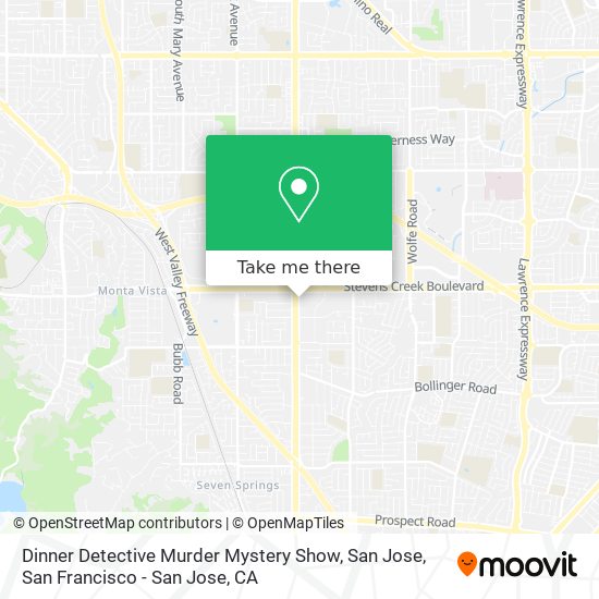 Mapa de Dinner Detective Murder Mystery Show, San Jose