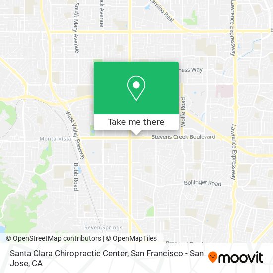 Santa Clara Chiropractic Center map