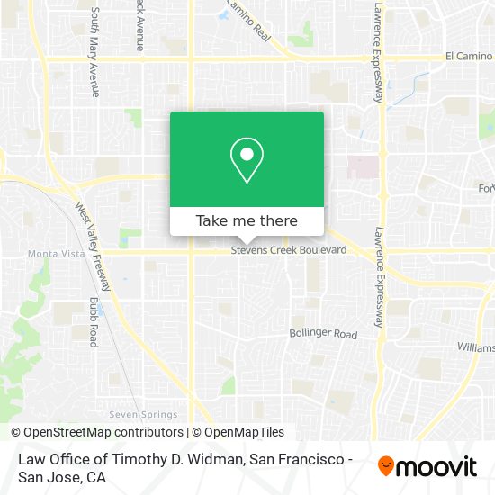 Law Office of Timothy D. Widman map