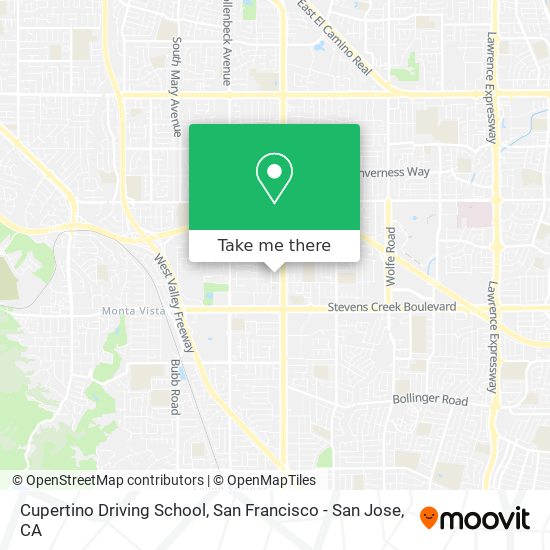 Mapa de Cupertino Driving School