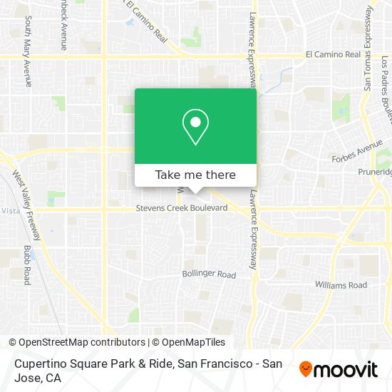 Mapa de Cupertino Square Park & Ride