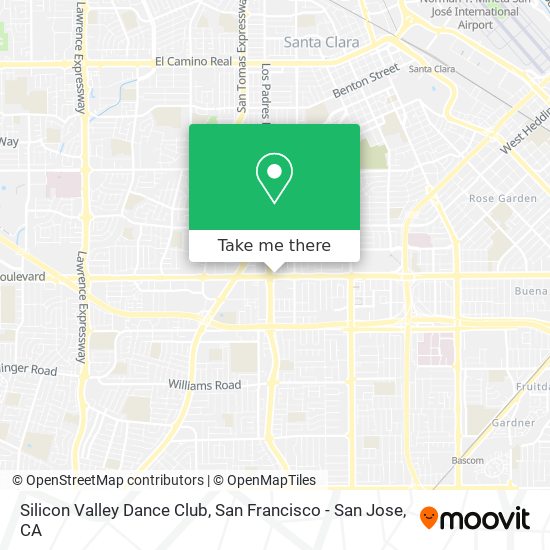 Silicon Valley Dance Club map
