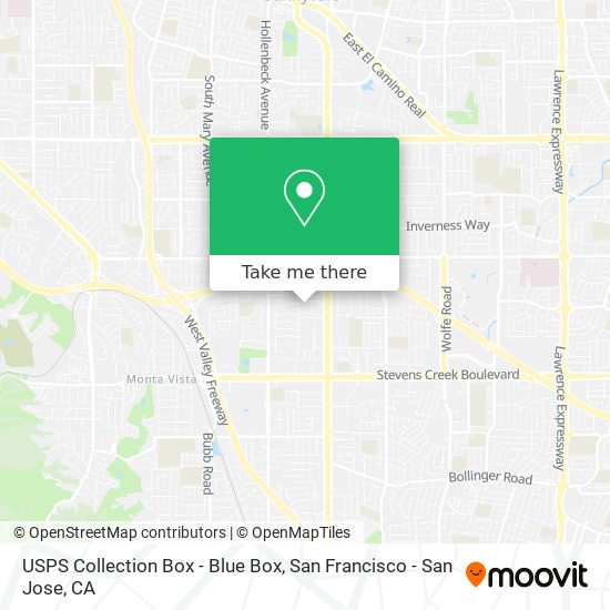 USPS Collection Box - Blue Box map