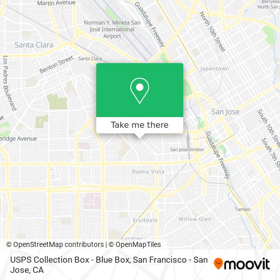 USPS Collection Box - Blue Box map