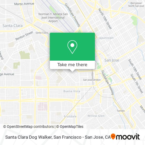 Mapa de Santa Clara Dog Walker