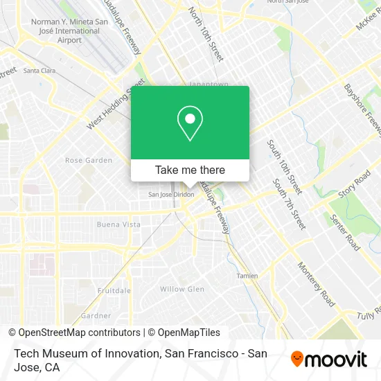 Mapa de Tech Museum of Innovation