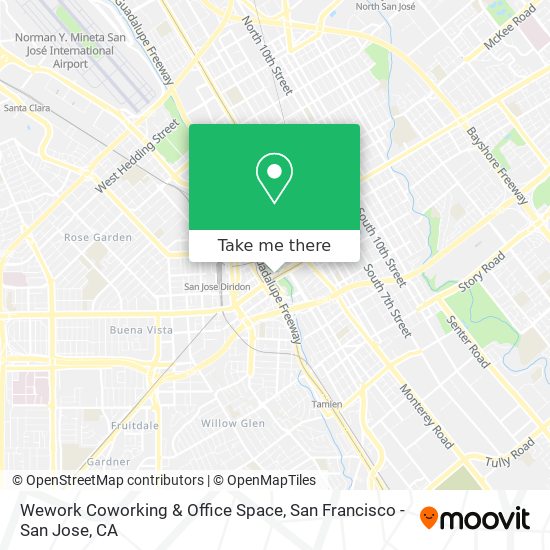 Mapa de Wework Coworking & Office Space