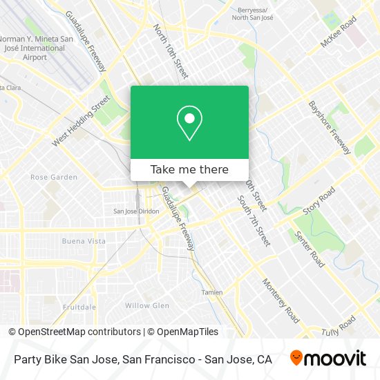 Mapa de Party Bike San Jose