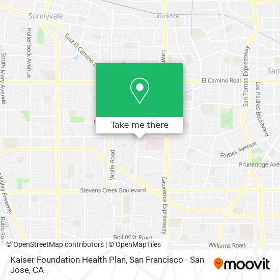 Mapa de Kaiser Foundation Health Plan