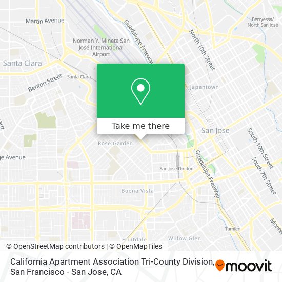 California Apartment Association Tri-County Division map