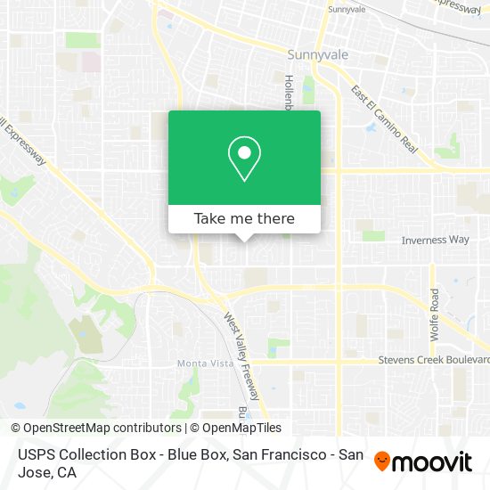 USPS Collection Box - Blue Box map