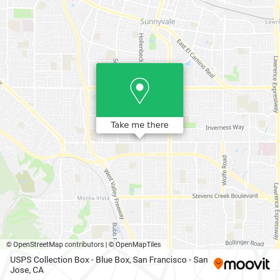 USPS Collection Box - Blue Box map