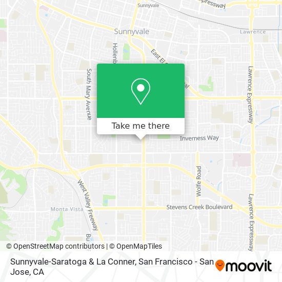 Sunnyvale-Saratoga & La Conner map