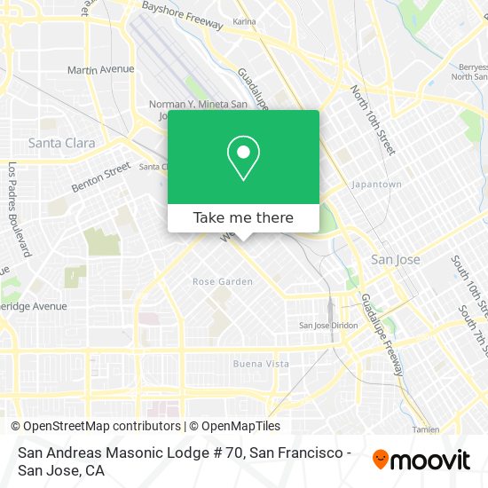 San Andreas Masonic Lodge # 70 map