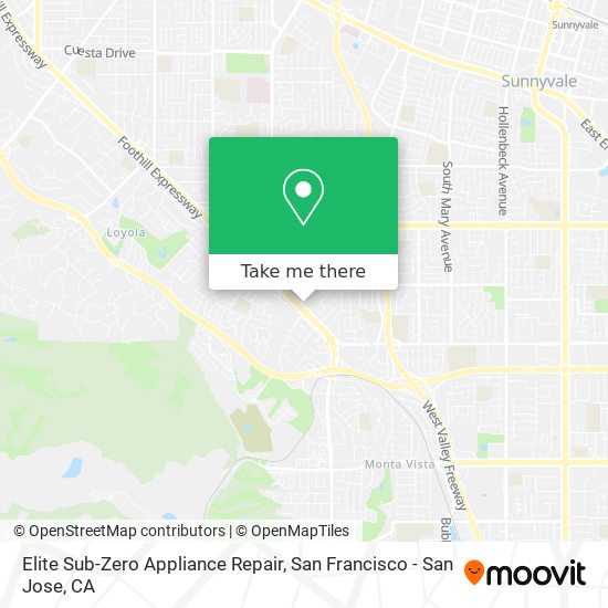 Elite Sub-Zero Appliance Repair map
