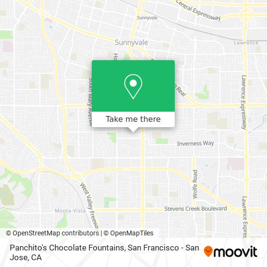 Panchito's Chocolate Fountains map