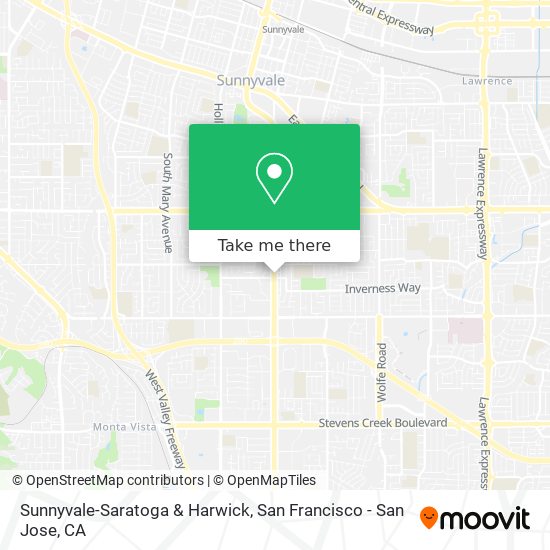 Sunnyvale-Saratoga & Harwick map