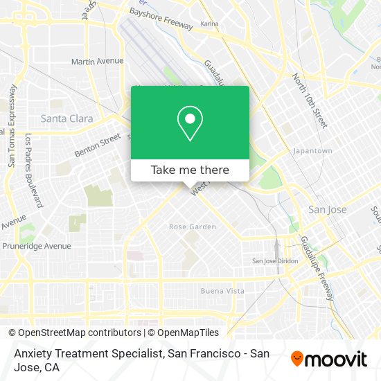 Anxiety Treatment Specialist map