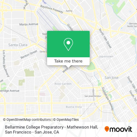 Bellarmine College Preparatory - Mathewson Hall map
