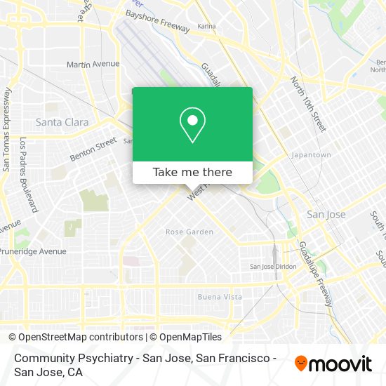 Mapa de Community Psychiatry - San Jose