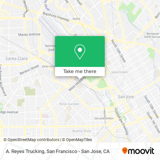 A. Reyes Trucking map