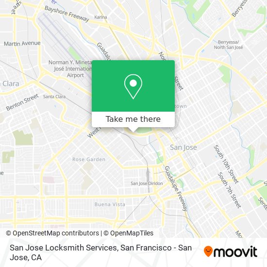 San Jose Locksmith Services map