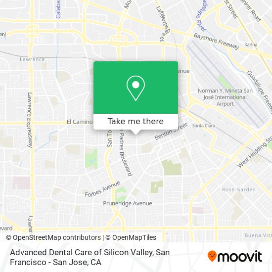 Advanced Dental Care of Silicon Valley map