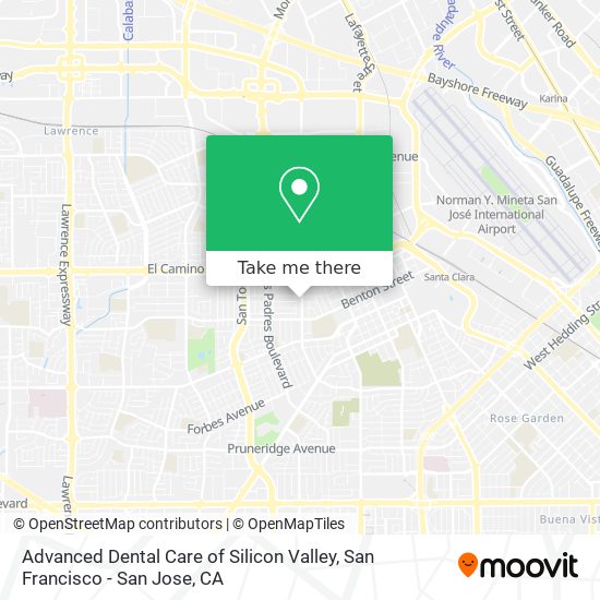 Mapa de Advanced Dental Care of Silicon Valley