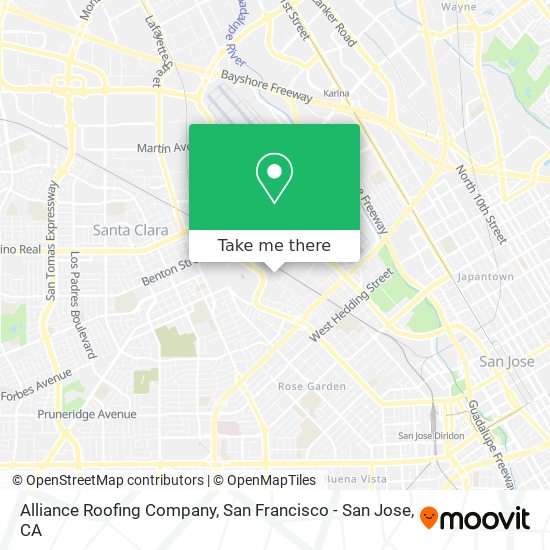 Alliance Roofing Company map