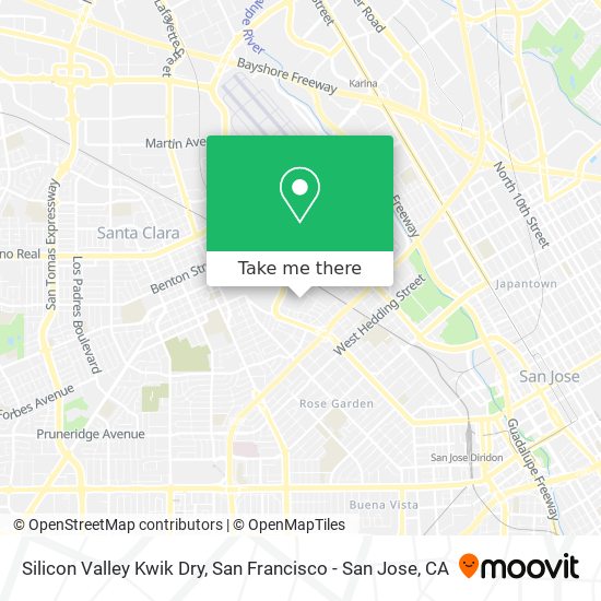 Mapa de Silicon Valley Kwik Dry