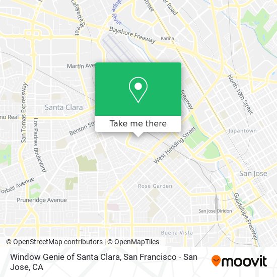 Mapa de Window Genie of Santa Clara