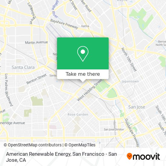 Mapa de American Renewable Energy