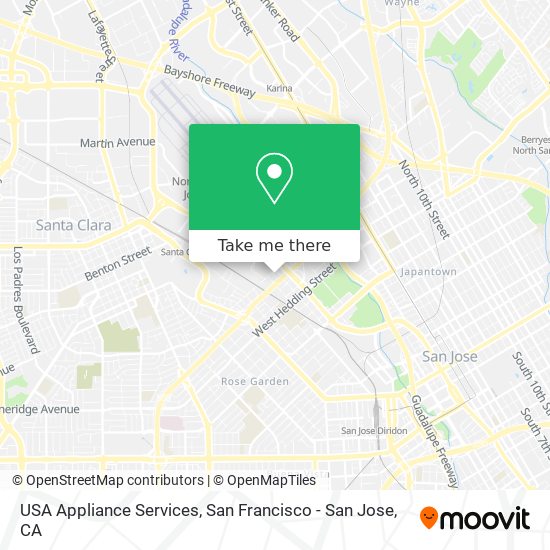 Mapa de USA Appliance Services