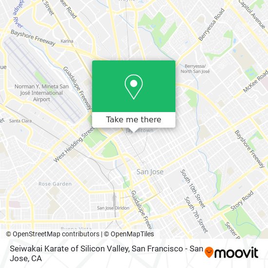 Mapa de Seiwakai Karate of Silicon Valley